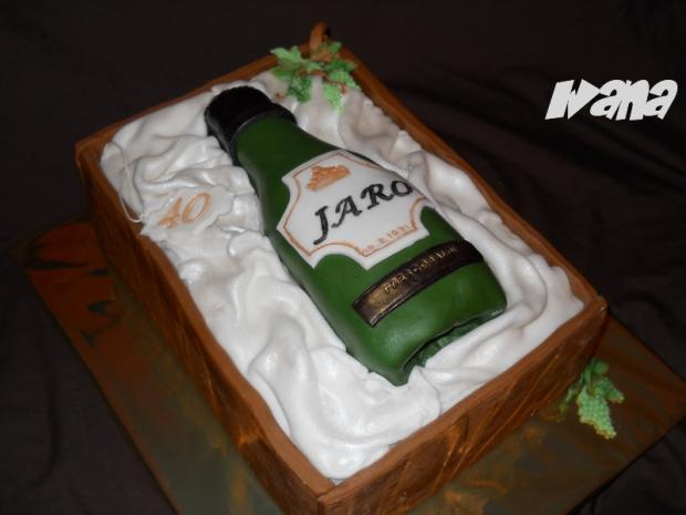 Fľaša vína v krabici, torta Fľaša vína v krabici, torta, Ivana111111, 1