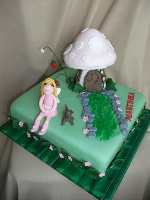 Vila a hribik domcek., torta, Torty pre dievčatá Vila a hribik domcek., torta, Torty pre dievčatá, Alenik, 1