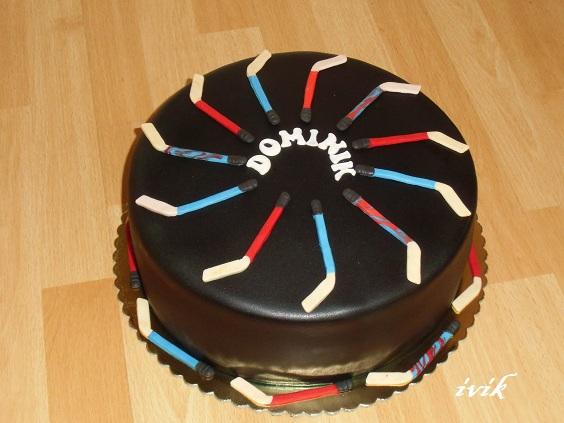puk+hokejky, torta, Netradičné torty puk+hokejky, torta, Netradičné torty, ivik, 1