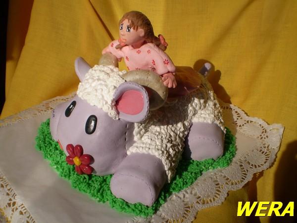 pro holčičku ve znamení berana, torta, Torty so zvieratkami, WERA, 1