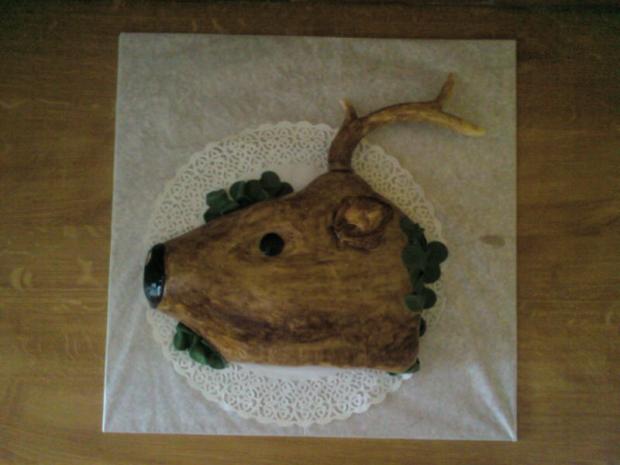 hlava jeleňa, torta, Netradičné torty hlava jeleňa, torta, Netradičné torty, ipinky, 1