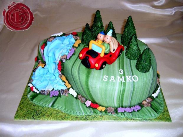 Pat a Mat pri vodopáde, torta, Rozprávkové torty Pat a Mat pri vodopáde, torta, Rozprávkové torty, lenkafab, 1
