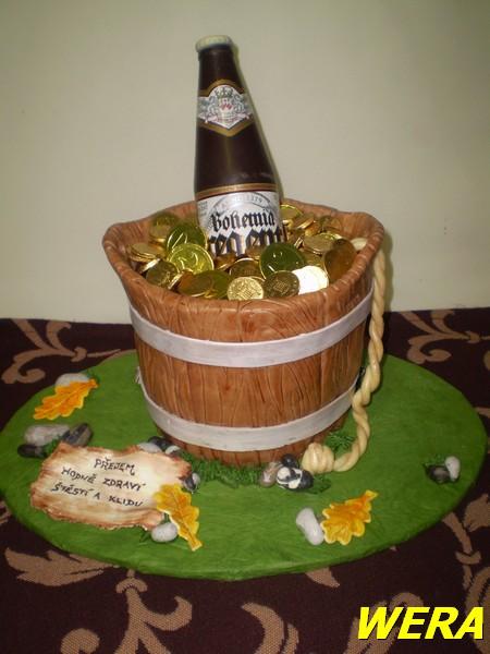 džber s pivem, torta, Netradičné torty džber s pivem, torta, Netradičné torty, WERA, 1