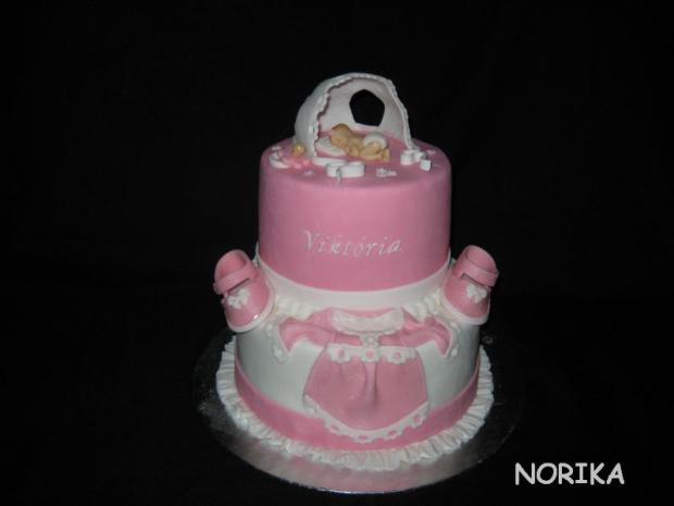 Krstiny Viktoria, torta, Torty na krstiny, norika, 1