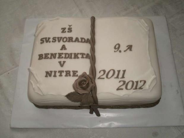 Na rozlúčku so školou, torta, Torty - škola, stužková, Zdenci, 1