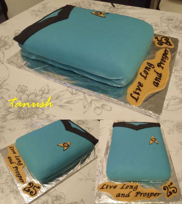 Poskladané tričko - Spockova uniforma, torta, Narodeninové torty Poskladané tričko - Spockova uniforma, torta, Narodeninové torty, tanush, 1