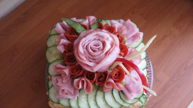 šunková ruža, torta, Narodeninové torty, Viera Zala, 1