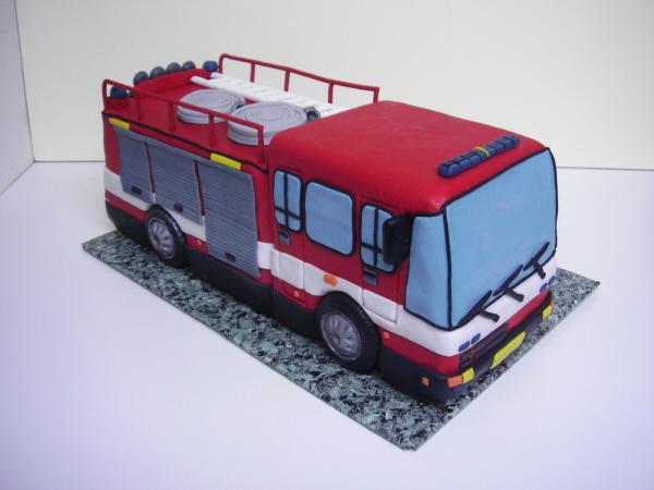 hasiči, torta, Torty autíčka, vláčiky hasiči, torta, Torty autíčka, vláčiky, Světluškaa, 1