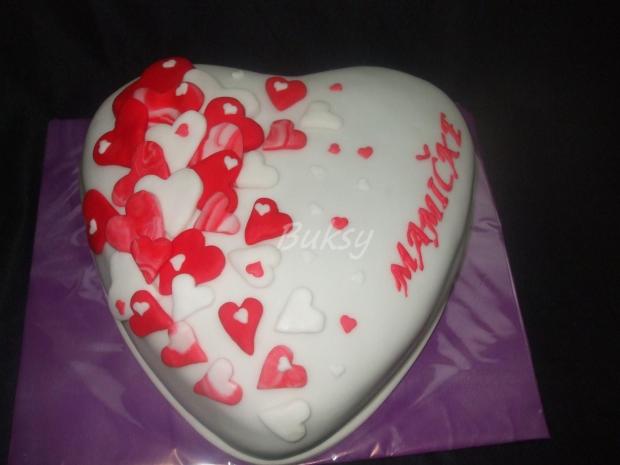 biele srdce, torta biele srdce, torta, buksy, 1