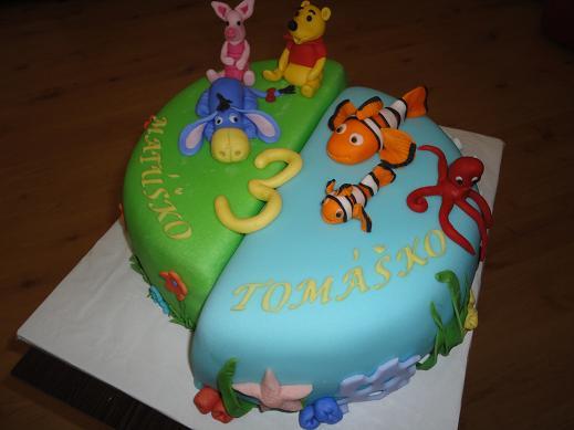 Detská mix pre dvojičky, torta, Rozprávkové torty Detská mix pre dvojičky, torta, Rozprávkové torty, Janka208, 1
