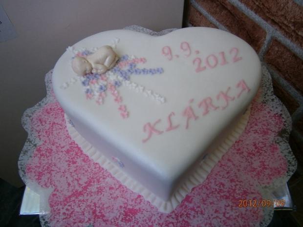 Srdiecko na krst, torta, Torty na krstiny, olinockaaa, 1