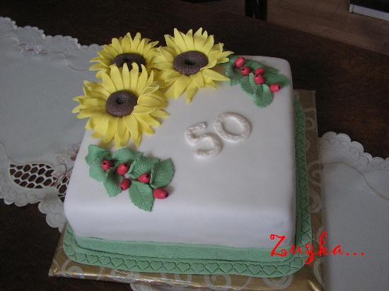 Slnečnice na 50tku, torta, Narodeninové torty Slnečnice na 50tku, torta, Narodeninové torty, cokoladka, 1