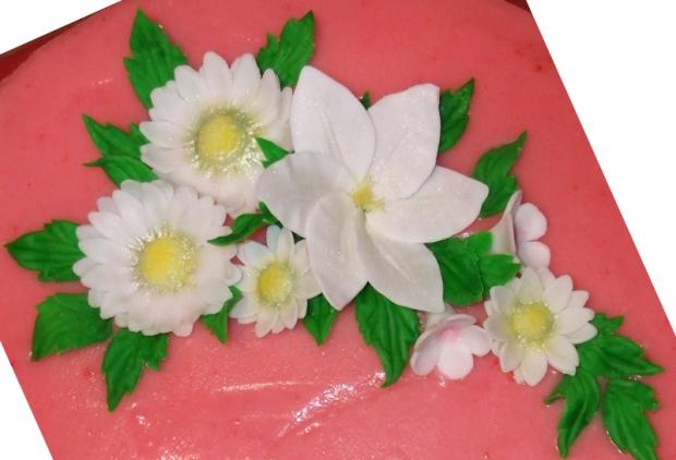 kvietky na punčovej torte, torta, Ozdoby na torty kvietky na punčovej torte, torta, Ozdoby na torty, monka677, 1