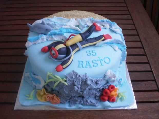Potápač, torta, Narodeninové torty, kacarina, 1