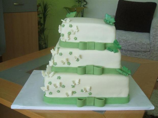 3-posch.kocka, torta, Svadobné torty 3-posch.kocka, torta, Svadobné torty, tana.javor, 1