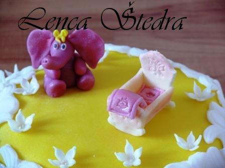 kolébka, torta, Ozdoby na torty, Lenča Š., 1