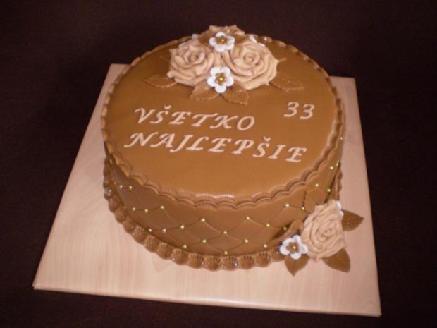 hnedo béžová na 33, torta, Narodeninové torty hnedo béžová na 33, torta, Narodeninové torty, , 1