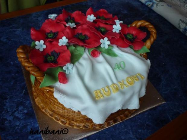 košík makov, torta, Narodeninové torty, hanibani, 1