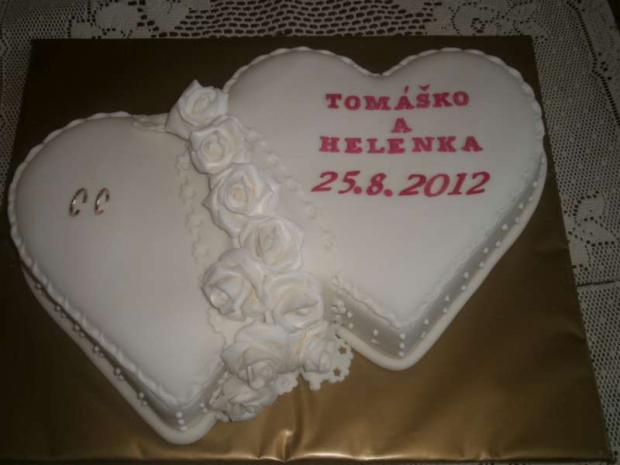 Svadobné dvojsrdce, torta, Svadobné torty, Zdenci, 1