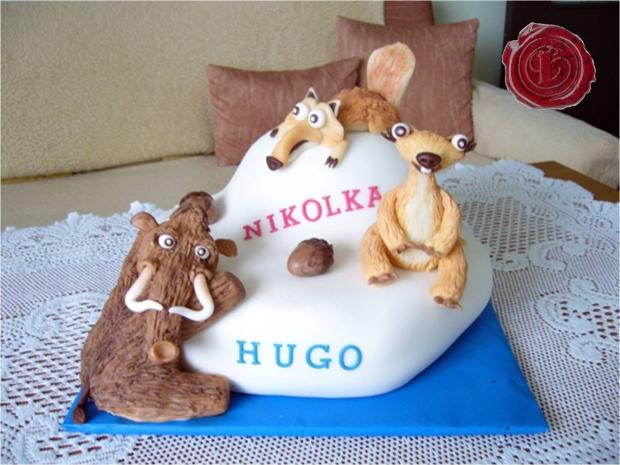Trojica z doby ľadovej, torta, Rozprávkové torty Trojica z doby ľadovej, torta, Rozprávkové torty, lenkafab, 1