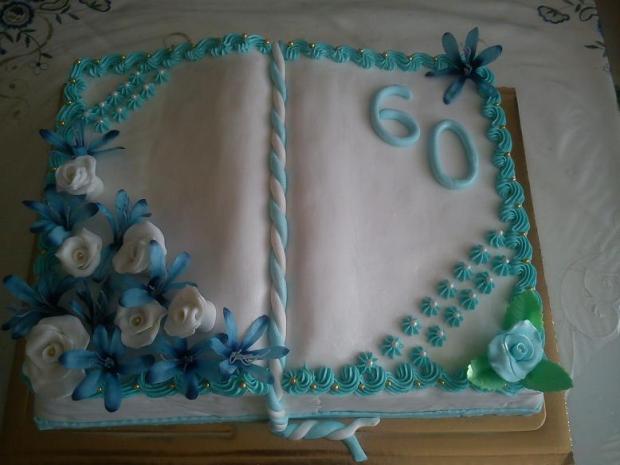 otvorená kniha na 60-tku, torta, Narodeninové torty otvorená kniha na 60-tku, torta, Narodeninové torty, hadzana13, 1