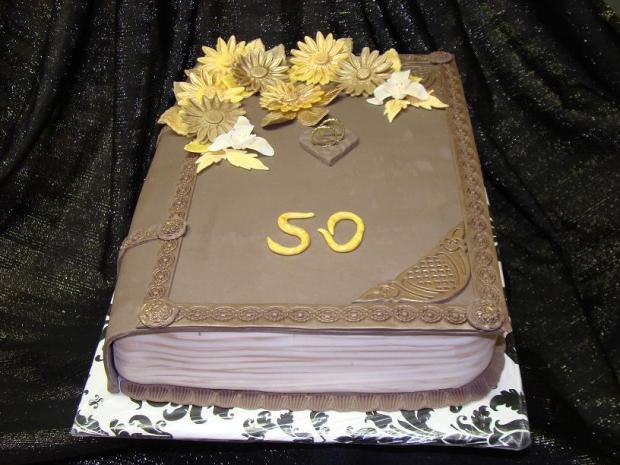 Kniha na 50výročie sobáša , torta, Svadobné torty Kniha na 50výročie sobáša , torta, Svadobné torty, keli62, 1