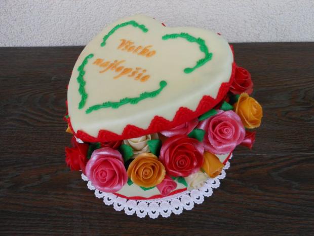 Krabička plná ruží, torta, Narodeninové torty Krabička plná ruží, torta, Narodeninové torty, eva.s, 1