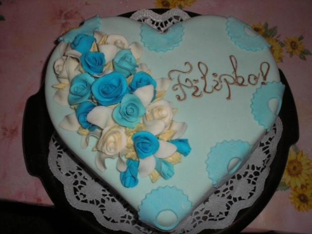 modre srdce, torta, Narodeninové torty modre srdce, torta, Narodeninové torty, eruska, 1