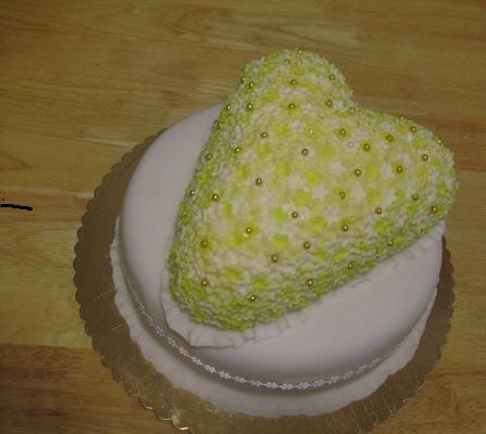 srdce so žltými kvetinkami, torta, Svadobné torty srdce so žltými kvetinkami, torta, Svadobné torty, fani, 1
