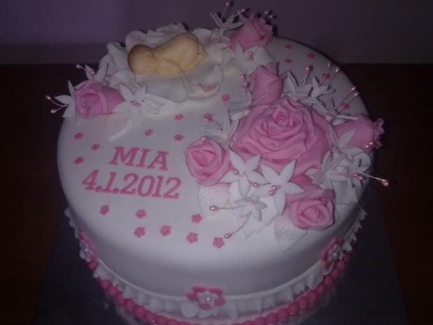 Krstinová pre Miu, torta, Torty na krstiny, kacarina, 1