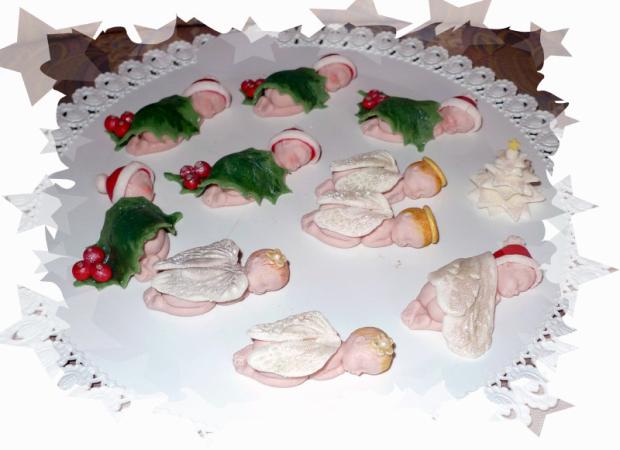 vianocne babätká, torta, Ozdoby na torty vianocne babätká, torta, Ozdoby na torty, vroni, 1