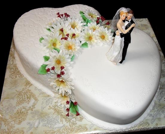 dvojsrdce, torta, Svadobné torty dvojsrdce, torta, Svadobné torty, Dáša, 1