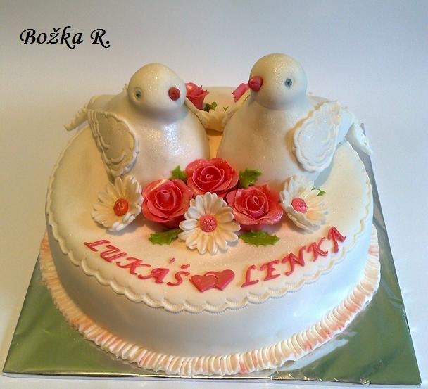 svadobné holubice, torta, Svadobné torty svadobné holubice, torta, Svadobné torty, Božka R., 1