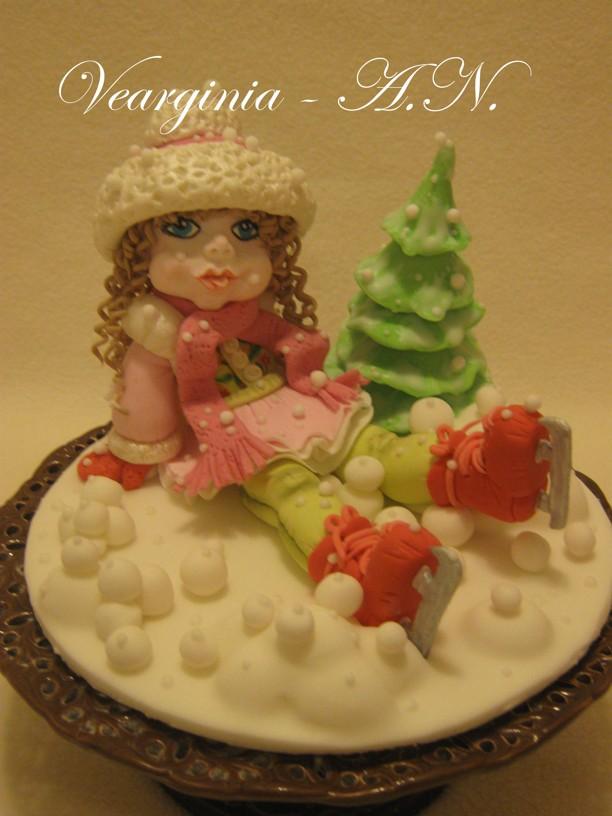 Divka na bruslich, torta, Ozdoby na torty Divka na bruslich, torta, Ozdoby na torty, Vearginia, 1
