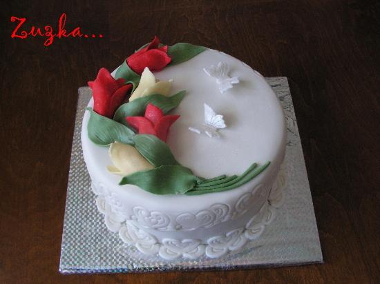 Tulipány - jarné variácie, torta, Narodeninové torty Tulipány - jarné variácie, torta, Narodeninové torty, cokoladka, 1