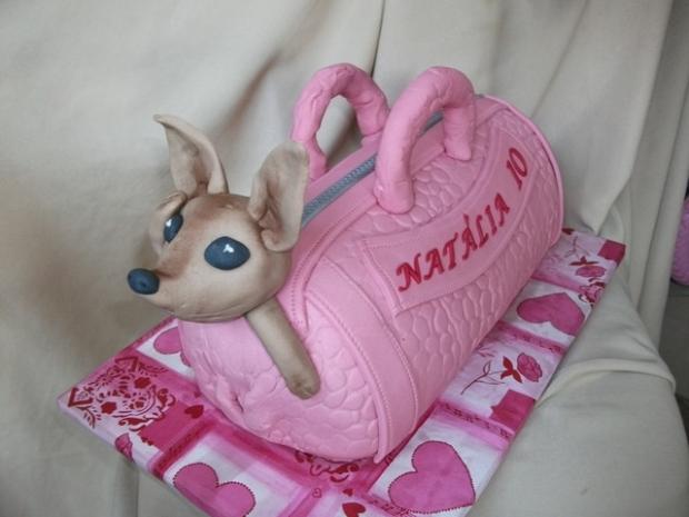 čivavka v kabelke, torta, Torty so zvieratkami čivavka v kabelke, torta, Torty so zvieratkami, Alenik, 1