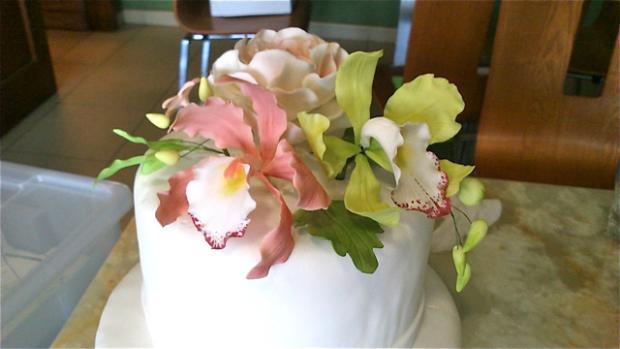 Orchideová nie moja torta. :o), torta, Ozdoby na torty Orchideová nie moja torta. :o), torta, Ozdoby na torty, majkat, 1