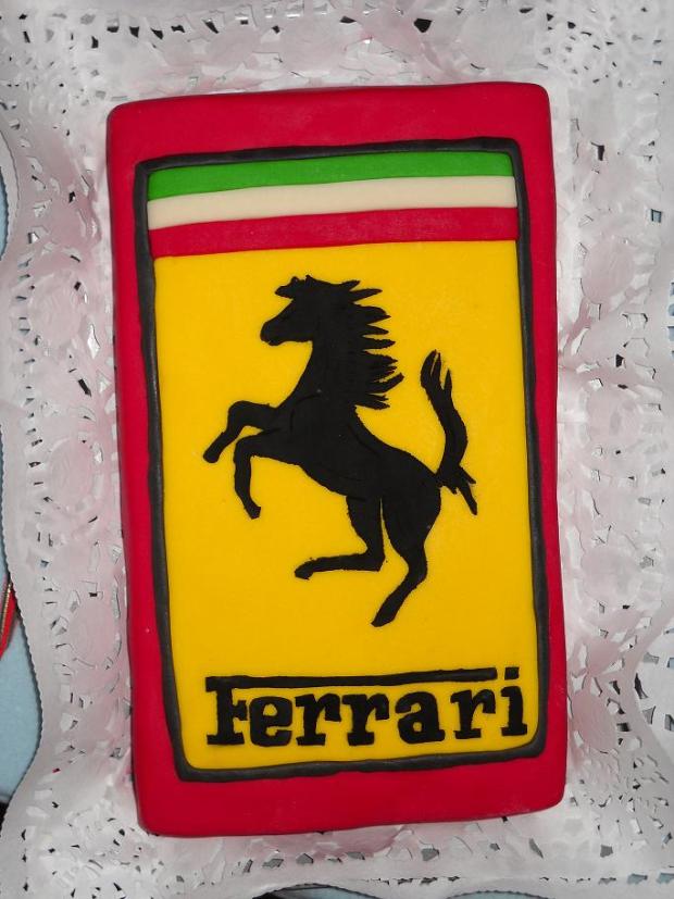 Ferrari znak :), torta, Torty autíčka, vláčiky, lubilu, 1