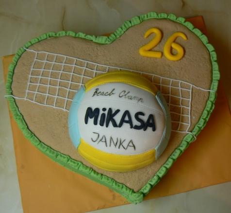 pre volejbalistku, torta, Narodeninové torty, gabček, 1
