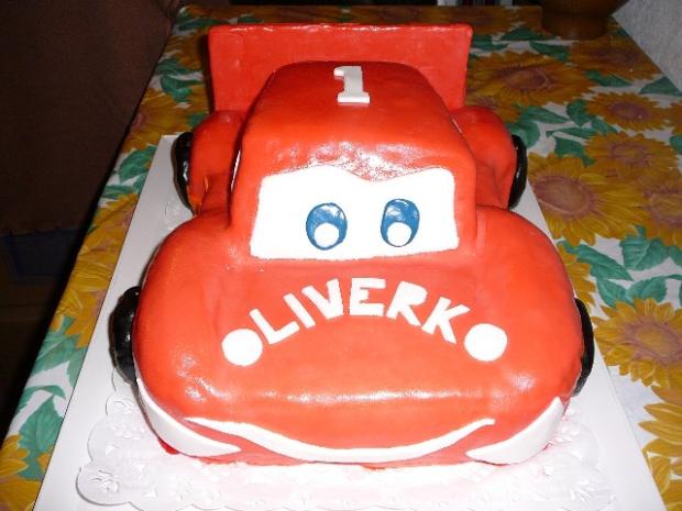 autíčko McQueen, torta, Torty autíčka, vláčiky, ivusik10, 1