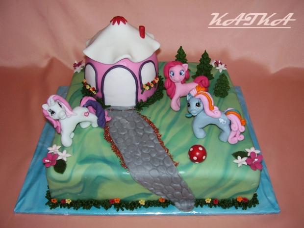zábava poníkov, torta, Rozprávkové torty zábava poníkov, torta, Rozprávkové torty, Katka Ozsvaldova, 1