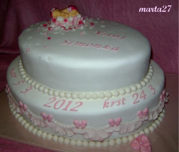 pre simonku, torta, Torty na krstiny, marta27, 1
