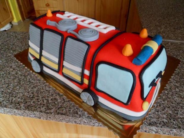 Požiarnícke auto, torta, Torty autíčka, vláčiky Požiarnícke auto, torta, Torty autíčka, vláčiky, Janka.S, 1