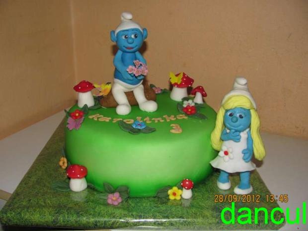Šmolkovia pre Karolinku, torta, Rozprávkové torty Šmolkovia pre Karolinku, torta, Rozprávkové torty, Dancul, 1