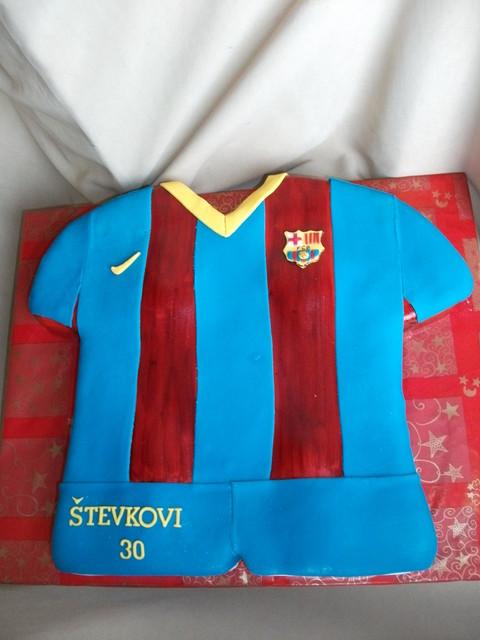 Futbalovy dres FC barcelona, torta, Športové torty, Alenik, 1