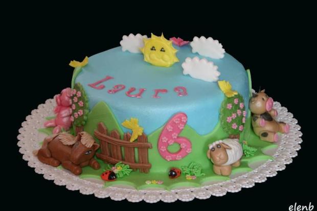 Zvieratka z farmy, torta, Torty so zvieratkami, Elen Bielikova, 1