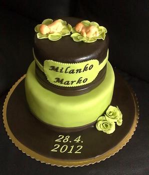 krstinová v zeleno-hnedom, torta, Torty na krstiny krstinová v zeleno-hnedom, torta, Torty na krstiny, Stelka33, 1