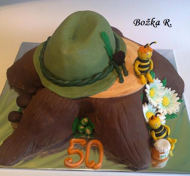 pre polovníka aj včelára, torta, Netradičné torty pre polovníka aj včelára, torta, Netradičné torty, Božka R., 1