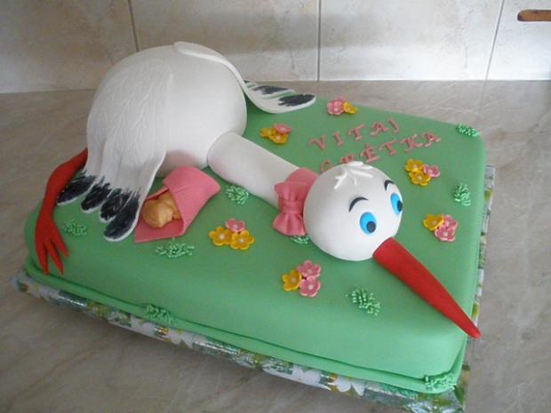 Bocian, torta, Torty na krstiny Bocian, torta, Torty na krstiny, Iveta Barlíková, 1
