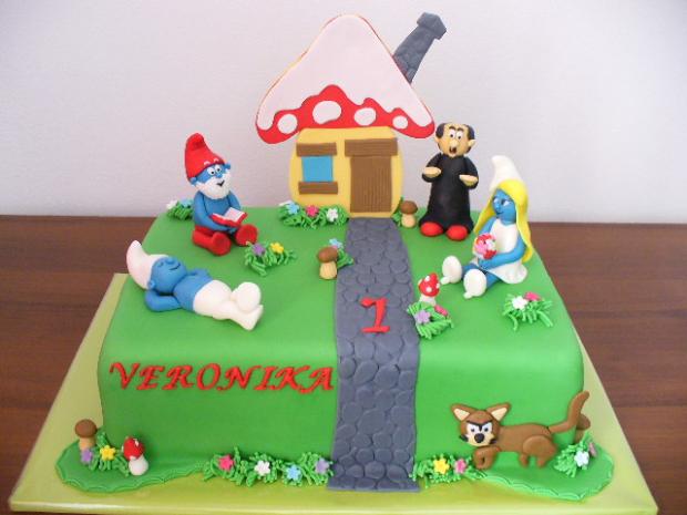 Smolkovia, torta, Rozprávkové torty Smolkovia, torta, Rozprávkové torty, majuska23, 1